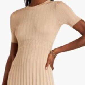 Zimmermann Dancer Rib-Knit Midi Dress - short sleeve